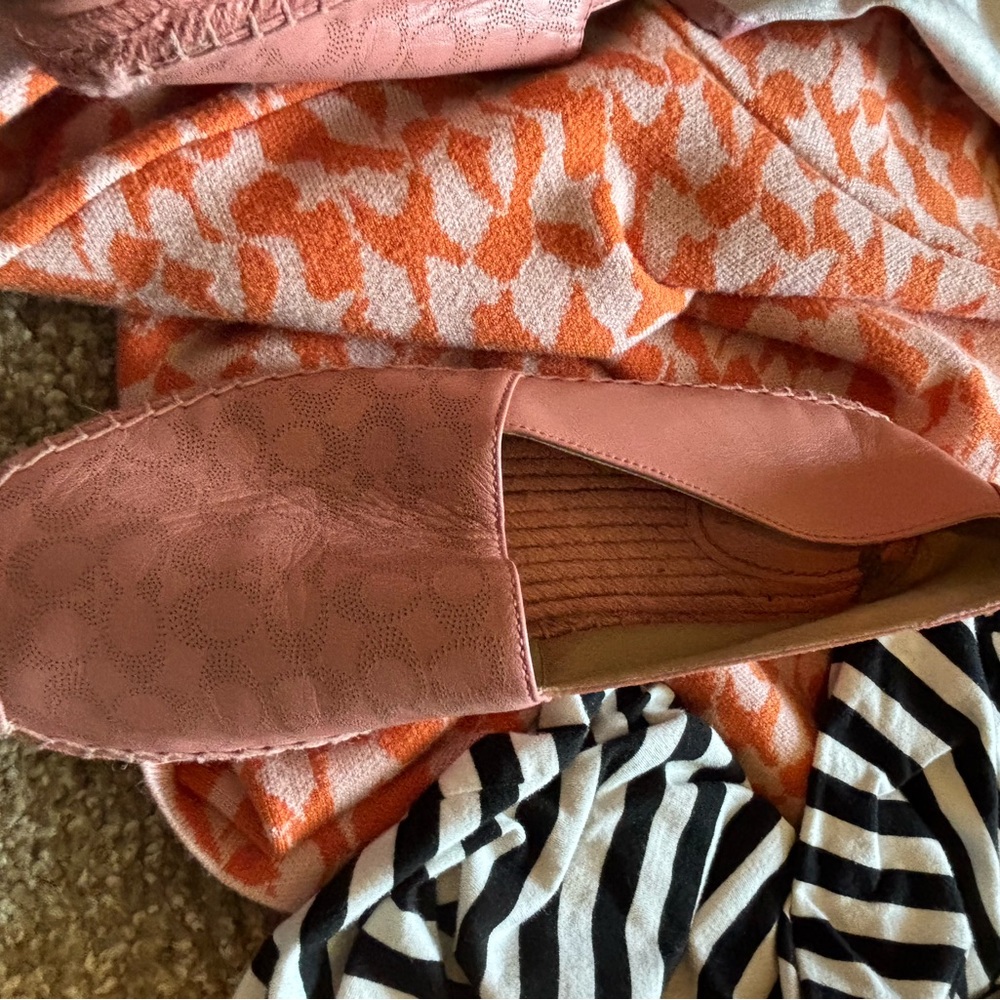 Perforated Leather Slip-On in Dusky Pink like new firm on price.